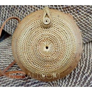 new ata rattan hand woven round circle design ethnic handmade